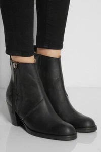ACNE Pistol Matte Black Leather Ankle Boot Bootie SZ 36/ US 6 Celeb Blogger Fave - Picture 1 of 10