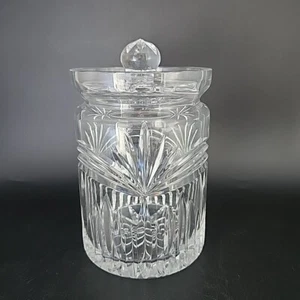 WATERFORD crystal COVERED BISCUIT JAR Cookie Candy Beautiful CALAIS - Picture 1 of 12