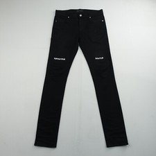 RTA Bryant American Dream Skinny Jeans Mens 29 (32 x 33") Japanese Denim Black
