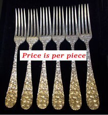 Schofield BALTIMORE ROSE Sterling Silver DINNER FORK 7-1/4" Repousse