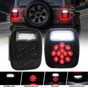 Par de luces traseras LED de humo 39 luces de matrícula de freno para Jeep Wrangler YJ TJ CJ - Imagen 1 de 12