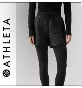 Athleta 14 Apres Ski Short Reißverschlusstaschen Größe 14 schwarz Damen - Bild 1 von 3
