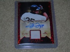 2022 Leaf In The Game Used Sports Frank Thomas Jersey Relic Auto Red 27/35 RARE