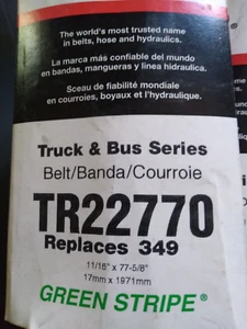 Nuova cintura a V Gates TR22770 a strisce verdi per camion e autobus resistente 11/16" x 77-5/8" - Foto 1 di 1