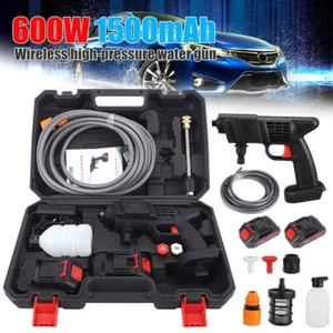 Wireless High Pressure Car Washer Portable Car Wash Cleaner Machine Water Gun US - Picture 1 of 11
