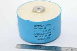 Hochspannungskondensator von ICAR Typ THY-D3X-10-170, 10 uF / 1200 V, Capacitor - Picture 1 of 7