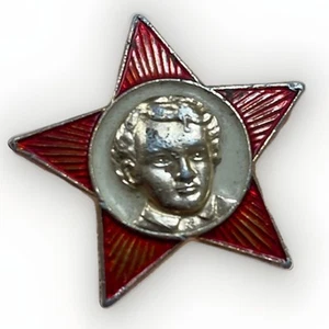 Pequeño Octobrista Original URSS Prendedor Soviético Rojo Cinco Puntas Estrella Insignia de Membresía - Imagen 1 de 3