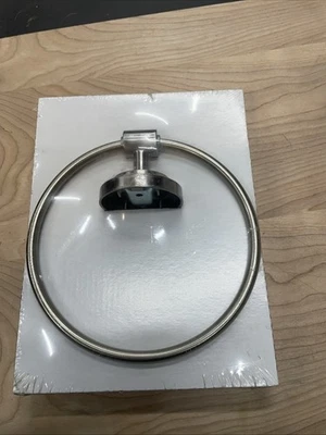 New Sealed In Box 6.5 Inch Brush Nickel Towel Ring With Mounting Hardware - Изображение 1 из 4
