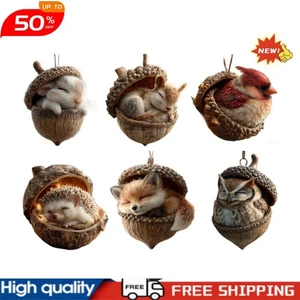 Charming Animal Acorn Ornaments for Christmas Tree and Home Decoration Acrylic - Picture 1 of 23