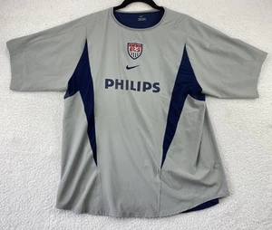 Nike Hombres Jersey Gris XL De Colección Fútbol EE. UU. USMNT Entrenamiento 2002 Philips EE. UU. Kit - Imagen 1 de 10