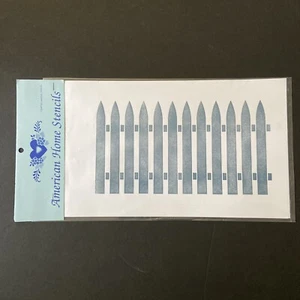 White Picket Fence American Home Stencils Paint Plastic Sponge Wall 1 Layer - Picture 1 of 4