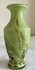 Murano Nala Green Opaline Glass Vase – Überfang Style – Florence Italy - Picture 1 of 10