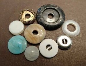 Mixed pack of Button Surrounds and Caps Varying Colors and Sizes - Picture 1 of 3