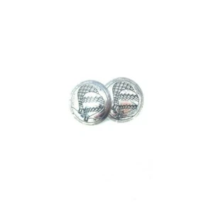 Pair of Sterling Silver Circular Hot Air Balloon Pierced Earrings Unmarked - Picture 1 of 7