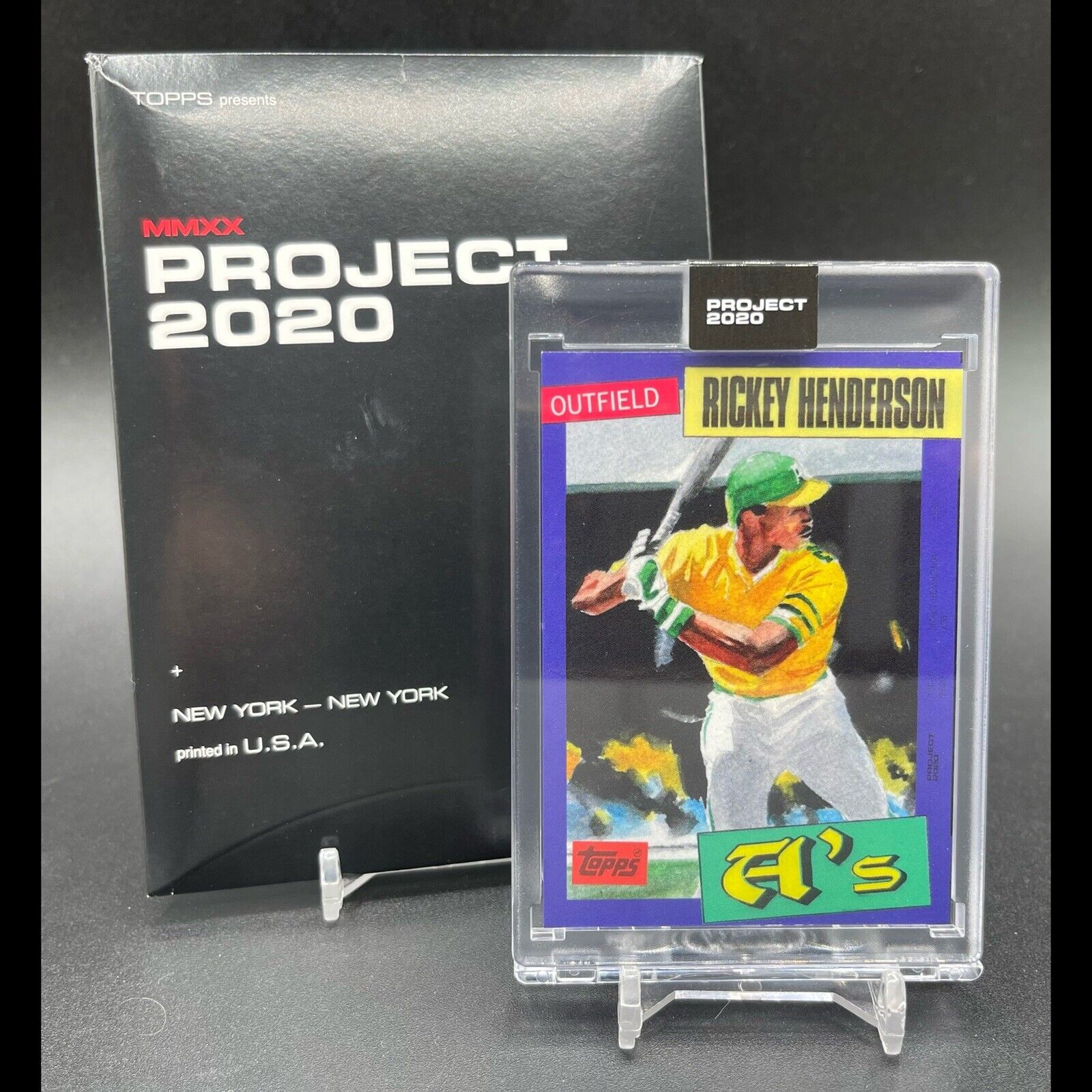 2020 Topps PROJECT 2020 Card #123 RICKEY HENDERSON by Jacob Rochester A52