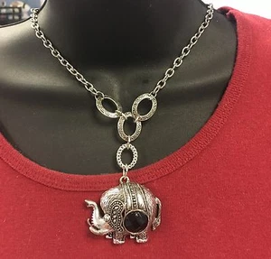 University of Alabama Silver Necklace with Elephant - Picture 1 of 2