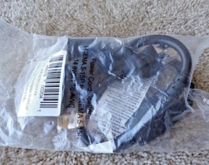 1 to 2 Out AC Power Cord Splitter - AC Outlet Splitter Cord - 16 AWG - 14" @b17 - Picture 1 of 6