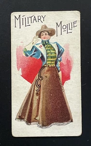 1899 MILITARY MOLLIE SONGS G ATC AMERICAN TOBACCO CO CIGARETTE CARD - Picture 1 of 2