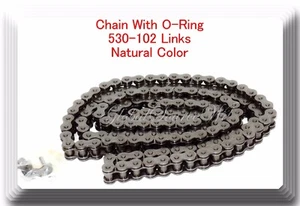 O-Ring Drive Chain Natural Color Pitch 530x102 Links FIT Honda Kawazaki Yamaha - Picture 1 of 3