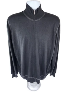 Brunello Cucinelli for Zilli Men's Cashmere Full Zip Sweater 58 2XL Black Italy - Picture 1 of 21