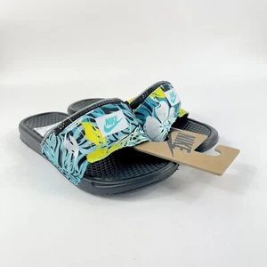 6 sandali uomo Nike Benassi JDI marsupio slides stampa floreale CJ2967-300 giada - Foto 1 di 5