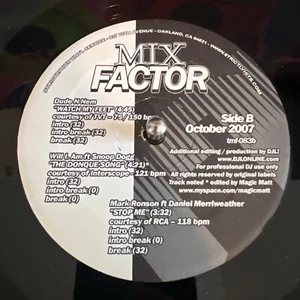 MIX FACTOR OCTOBER 2007 NM Vinyl Jay Z Maroon 5 Snoop Dog Britney Spears DJ - Picture 1 of 3