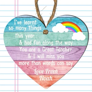Personalised Teacher Gifts Thank You Gift School Leavers End of Term Gift TA - Picture 1 of 14