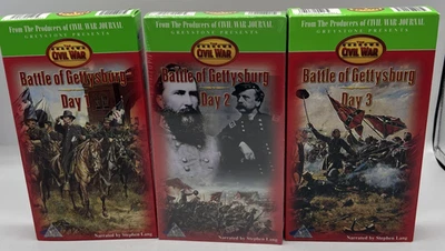 The Unknown Civil War (VHS) Battle of Gettysburg Series Day 1-3 HTF 1 VHS Sealed - Image 1 of 4
