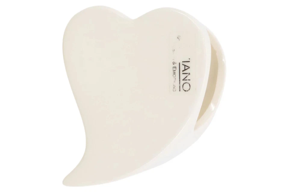 TIZIANO Vase Herzform Modern Weiß Keramik Deko Blumenvase - Bild 1 von 3