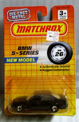BMW Serie 5 1990 Matchbox negro #MB26 Foto 1 de 4