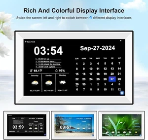Large 15.6 inch 2025 New Year's Wifi Digital Calendar,64 Groups of Memos/Alarm - Picture 1 of 5