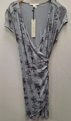 Uttam Boutique Damen grau Mari Größe 2/4 Noahs Safari Print Wickelkleid - Bild 1 von 4