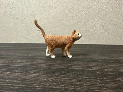 "Figura de gatito Schleich Am Limes 69 Cat 2016 naranja y blanco atigrado de 2"" Alemania" Foto 1 de 4