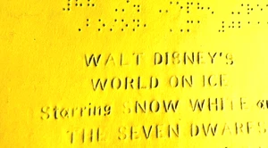 Vintage - Walt Disney's World on Ice Snow White Braille Program - B2 - Picture 1 of 7