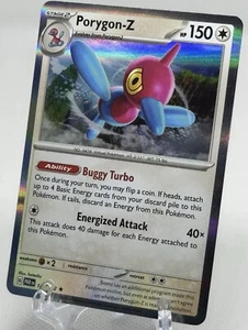 Pokemon TCG Porygon-Z 144/182 Sv04: Paradox Rift Holo Rare - Picture 1 of 3