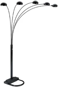 84"H 5 Light Arch Floor Lamp in Black Finish - Picture 1 of 11