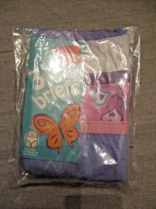 837B14 Hanes P3LRAS Girls 100% Cotton Tagless Low Rise Briefs 3 Pair Sz 6 Assort - Picture 1 of 2