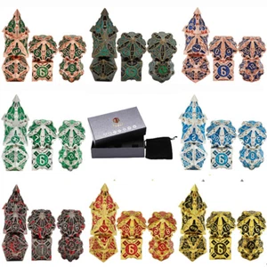 Estuche para juego de dados de metal (seleccionar color) / Caja de almacenamiento LARGA Display RPG D&D DND - Imagen 1 de 16