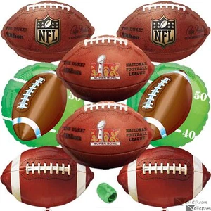 Super Bowl LIX 59 2025 Football Foil Mylar Balloons 10pc Ultimate Party Pack ... - Picture 1 of 4