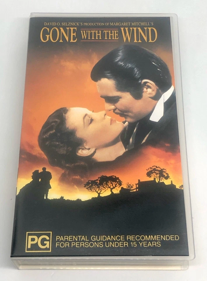 Gone with the Wind Featuring Clark Gable Vintage VHS Video POST