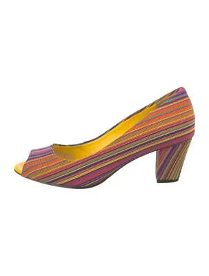 Bombas United Nude Peep Toe Tacones Tela Colorida Ponche de Frutas Talla 39/9B Nuevas en Caja Foto 1 de 4