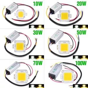 LED Driver Supply LED SMD Chip Bulb 10W 20W 30W 50W 100W High Power Waterproof - Picture 1 of 43
