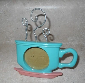 FIESTA FIESTAWARE WESTON GALLERY TURQUOISE TEACUP PICTURE FRAME - Picture 1 of 3