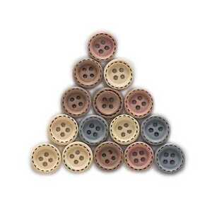 50pcs Round Wood Buttons for Sewing Scrapbooking Clothing Crafts Handmade 12mm