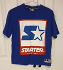 STARTER Black Label Big Logo Print T-Shirt. Colour Red White & Blue. Size Medium
