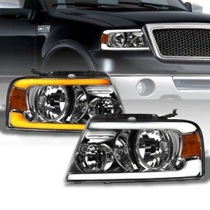 Switchback Sequential For 2004-2008 F150/Mark LT Chrome Headlight w/LED Tube Bar - Picture 1 of 9