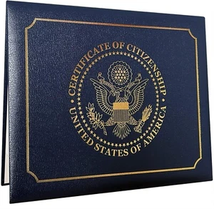 US Citizenship Certificate Holder US Citizenship Gifts PU Naturalization Holder - Picture 1 of 5
