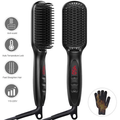 Cepillo de pelo eléctrico caliente con calefacción cepillo para alisar el cabello con cable de 200 cm E8B3 Foto 1 de 4