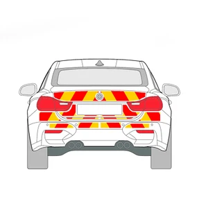 BMW M4 Limousine F82 (2014+) CHEVRON KIT VOLLTECHNIKGRAD REFLEKTIERENDES VINYL - Bild 1 von 3