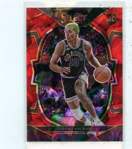 JEREMY SOCHAN 2022-23 Select Concourse Red Cracked Ice Prizm Rookie RC #86 Spurs